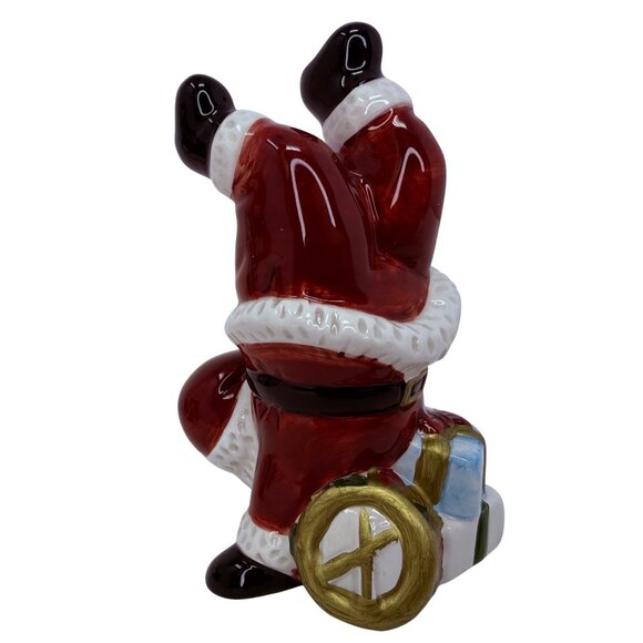 Vintage Fitz and Floyd Tumbling Santa Figurine Set Playful Christmas Decor - Picture 4 of 13